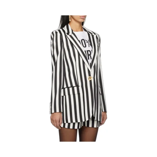Striped Print Suit Jacket