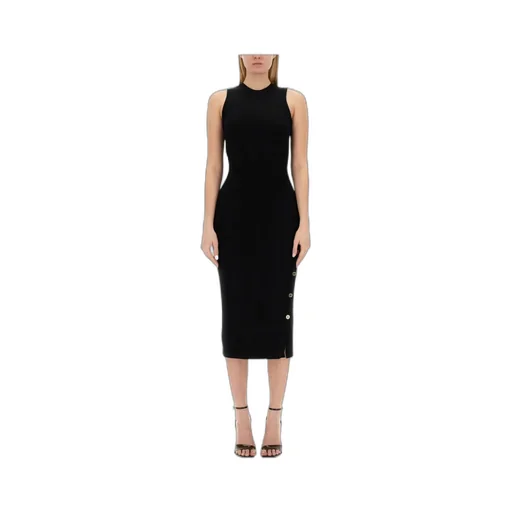 Round Collar Button Dress