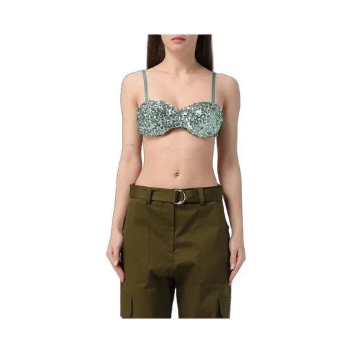 Sequined Sweetheart-Neck Bra