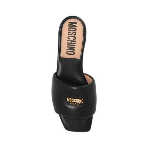 Logo-Plaque Padded Slip-On Sandals