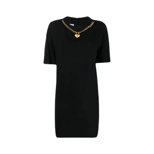 Heart-Charm Crepe Minidress
