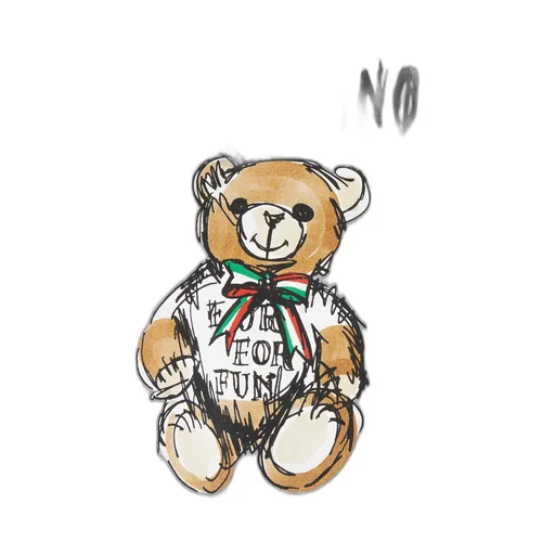 Teddy Bear Printed Crewneck Sweatshirt
