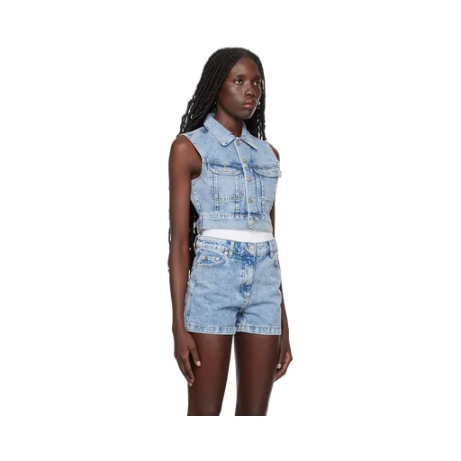 Lapel Denim Vest