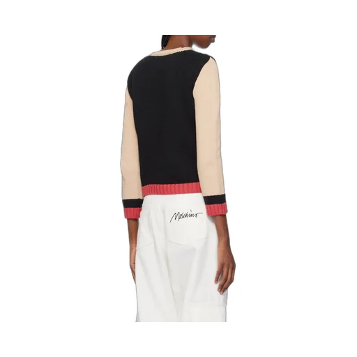 Teddy Bear Intarsia-Knit Crewneck Jumper