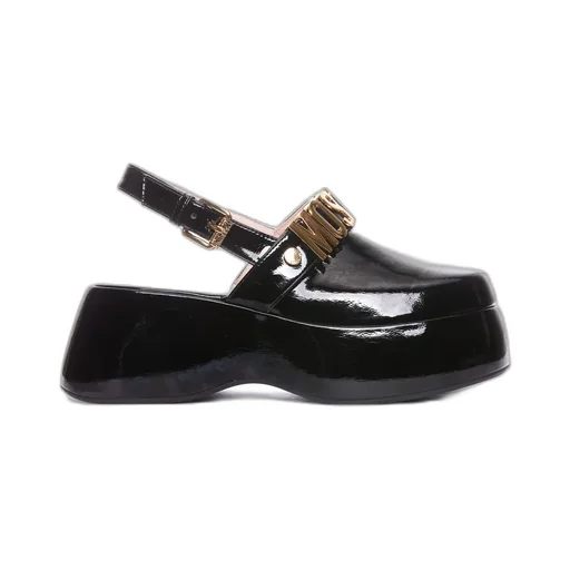 Logo-Lettering Patent Platform Pumps