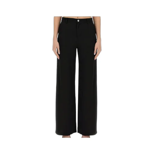 Wide-Legged Button Casual Pants