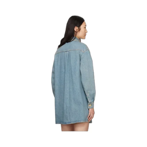 Teddy Bear Long-Sleeved Denim Shirt