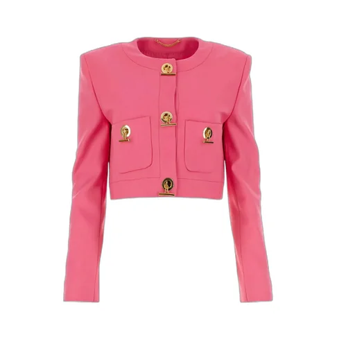 T-Bar Fastened Cropped Jacket