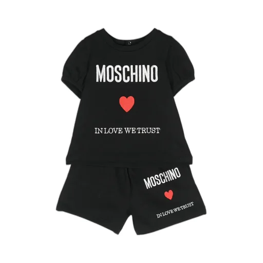 Embroidered-Logo Shorts Set