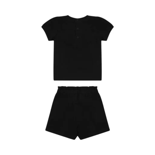 Embroidered-Logo Shorts Set
