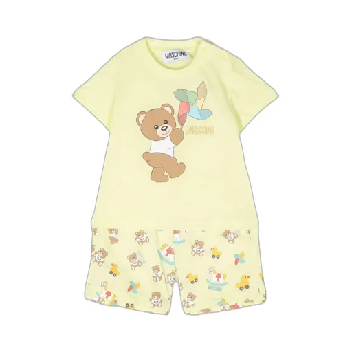 Teddy Bear-Motif Shorts Set