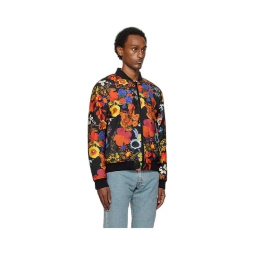 Allover Flowers Cotton-Padded Suit Jacket