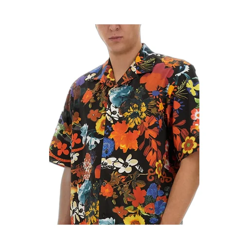 Floral Pattern Short-Sleeved Shirt