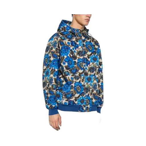Floral-Print Hooded Jacket