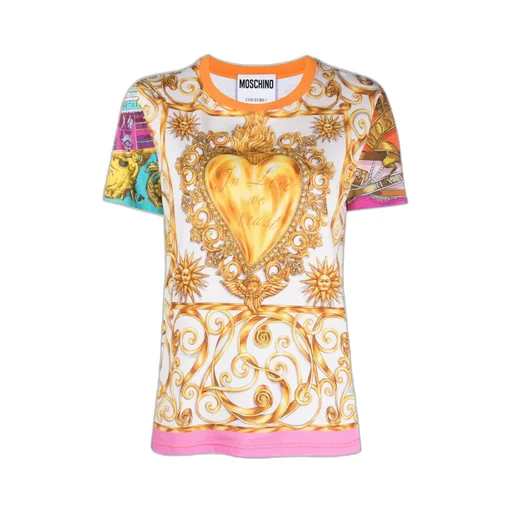 All-Over Graphic Printed Crewneck T-Shirt