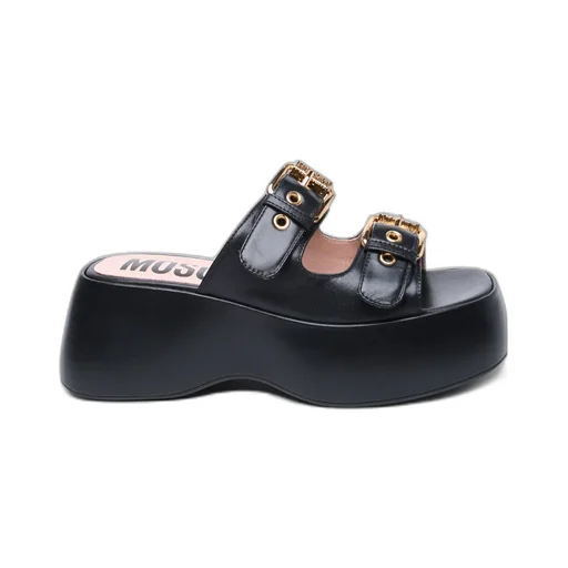 Double-Buckle Platform Sandals
