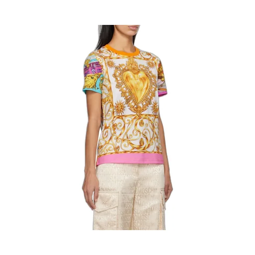 All-Over Graphic Printed Crewneck T-Shirt