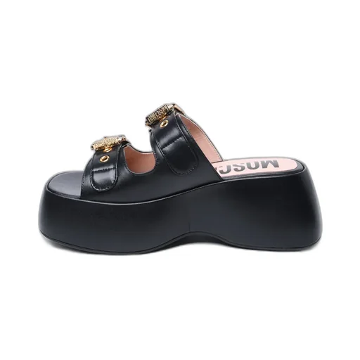 Double-Buckle Platform Sandals