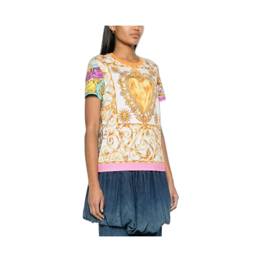 All-Over Graphic Printed Crewneck T-Shirt