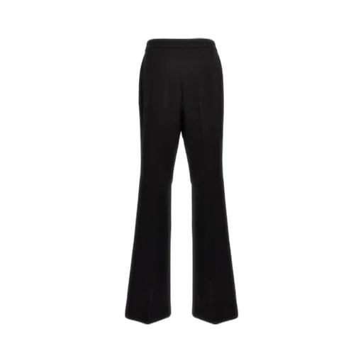 High-Waist Flared Tailored-Cut Trousers