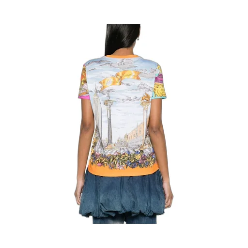 All-Over Graphic Printed Crewneck T-Shirt