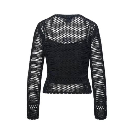 Crewneck Crochet-Knit Jumper