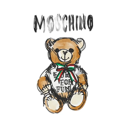Teddy Bear Printed Crewneck Sweatshirt