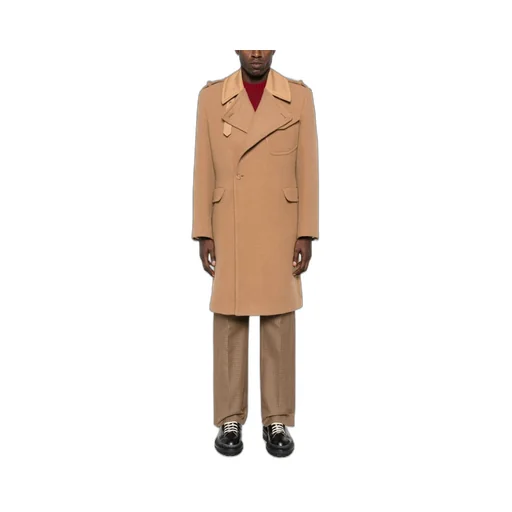 Wool-Blend Single-Breasted Coat