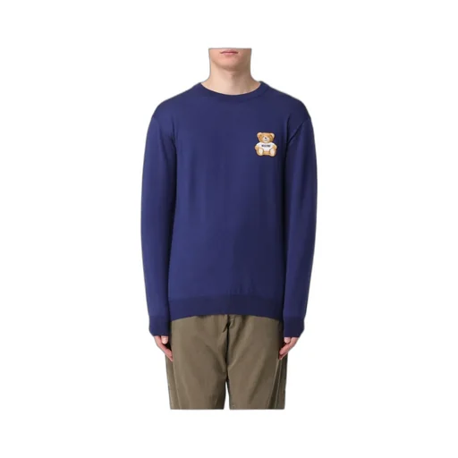 Teddy Bear Embroidered Crewneck Sweater