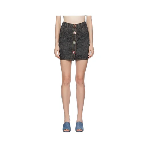 Crystal Denim Mini Skirt