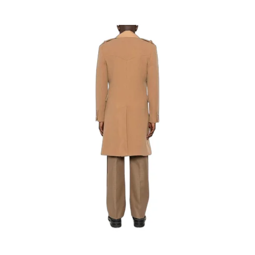 Wool-Blend Single-Breasted Coat