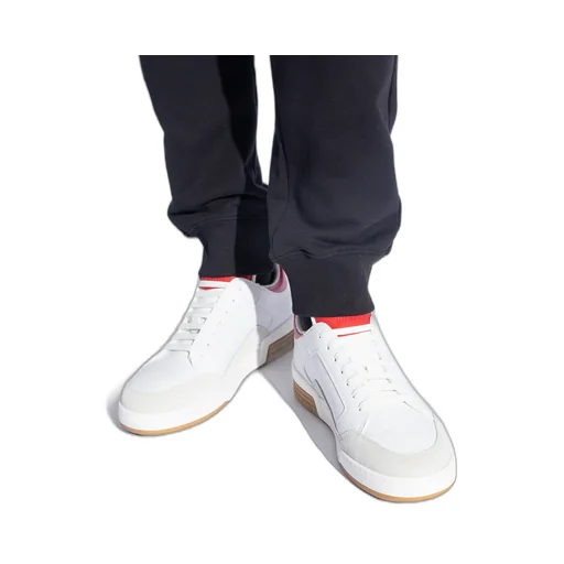 Logo-Embroidered Lace-Up Sneakers