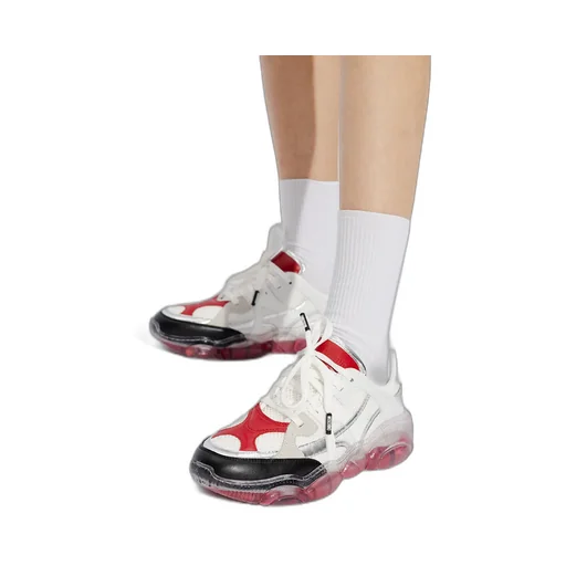 Panelled Lace-Up Sneakers