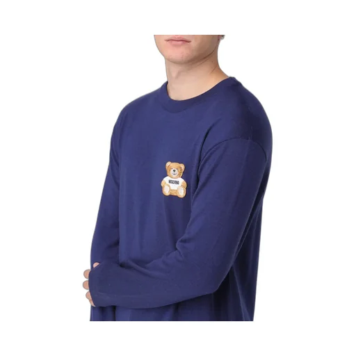 Teddy Bear Embroidered Crewneck Sweater