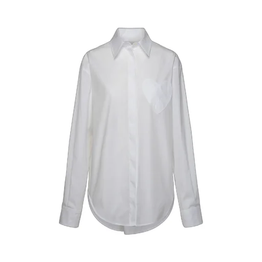 Heart-Patch Long-Sleeved Shirt