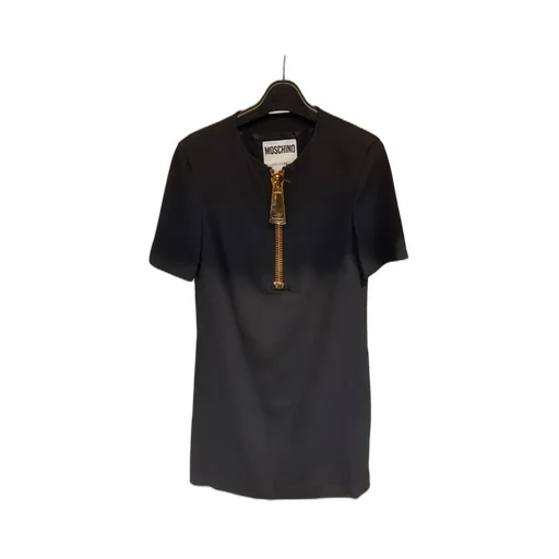 Short-Sleeved Zipper Dress