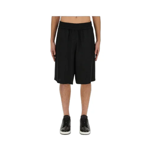 Logo-Patch Crepe Shorts