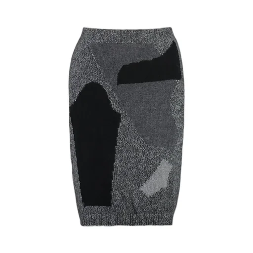 Color-Block Knitted Skirt