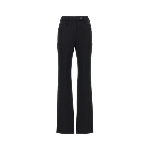 Mid-Rise Straight-Leg Trousers