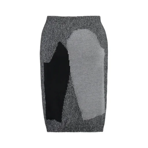 Color-Block Knitted Skirt