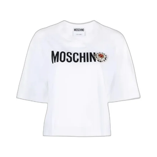 Logo-Print Appliqué-Detail T-Shirt
