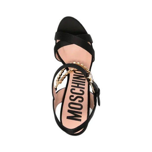 Rhinestone-Embellished 100Mm Leather Sandals
