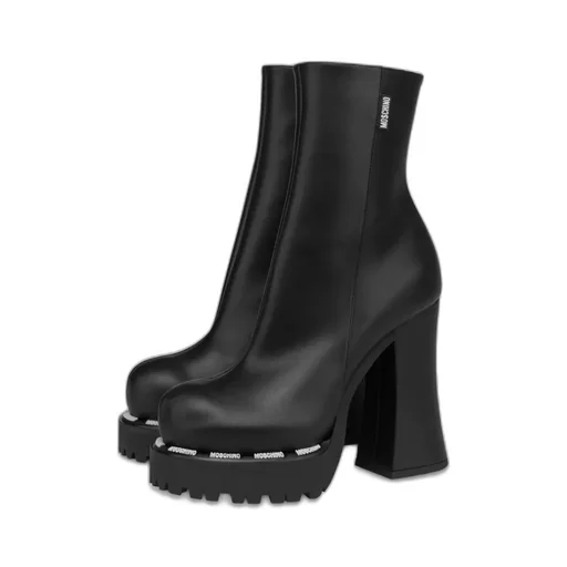 160Mm Platform Leather Boots