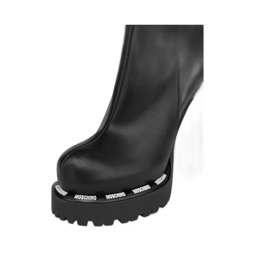 160Mm Platform Leather Boots