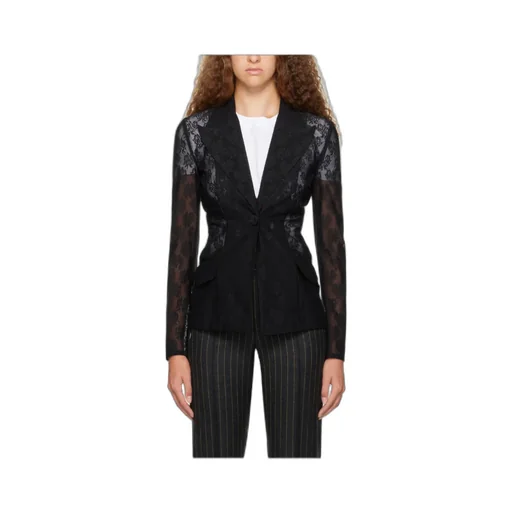 Sheer Long-Sleeved Suit Coat