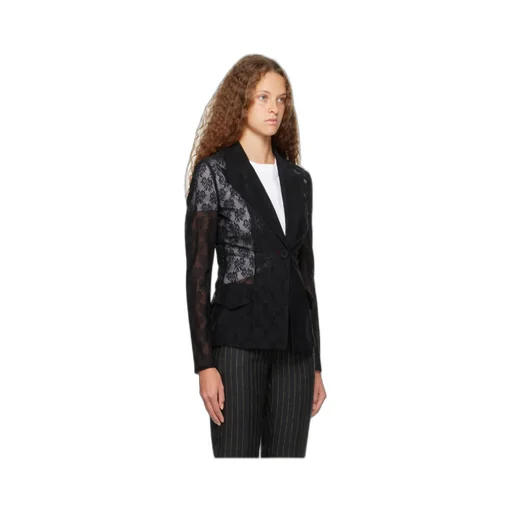 Sheer Long-Sleeved Suit Coat