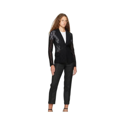 Sheer Long-Sleeved Suit Coat