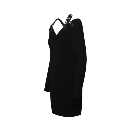 Shoulder Strap Wool Dress