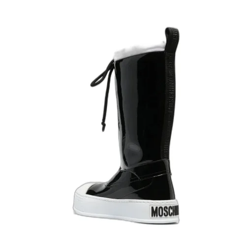 Drawstring Glossy Boots