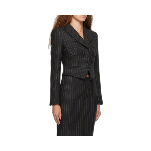 Lapel Long-Sleeved Wool Suit Coat